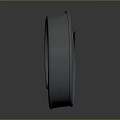 Gray Circular Ring With Smooth Surface And 3D Rendered Minimalist Design