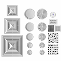Different Types Of Air Conditioner Vents With Round Square And Grille Designs