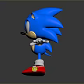 Sonic the Hedgehog Blue Animated Character With White Gloves Red Shoes And Arms Outstretched