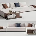 Modern corner sofa multiplayer sofa 3d model