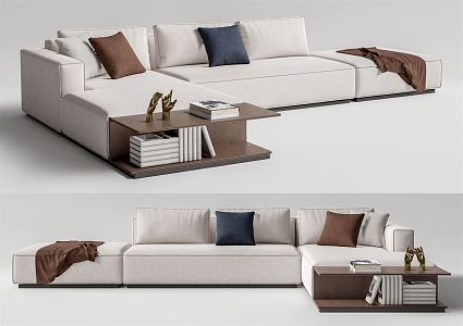 Modern corner sofa multiplayer sofa 3d model