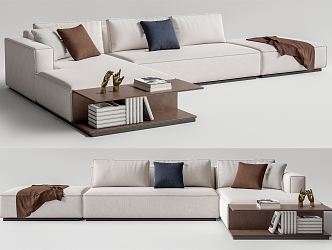 Modern corner sofa multiplayer sofa 3d model