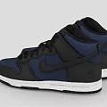 High Top Navy Blue And Black Nike Sneakers With White Sole Design
