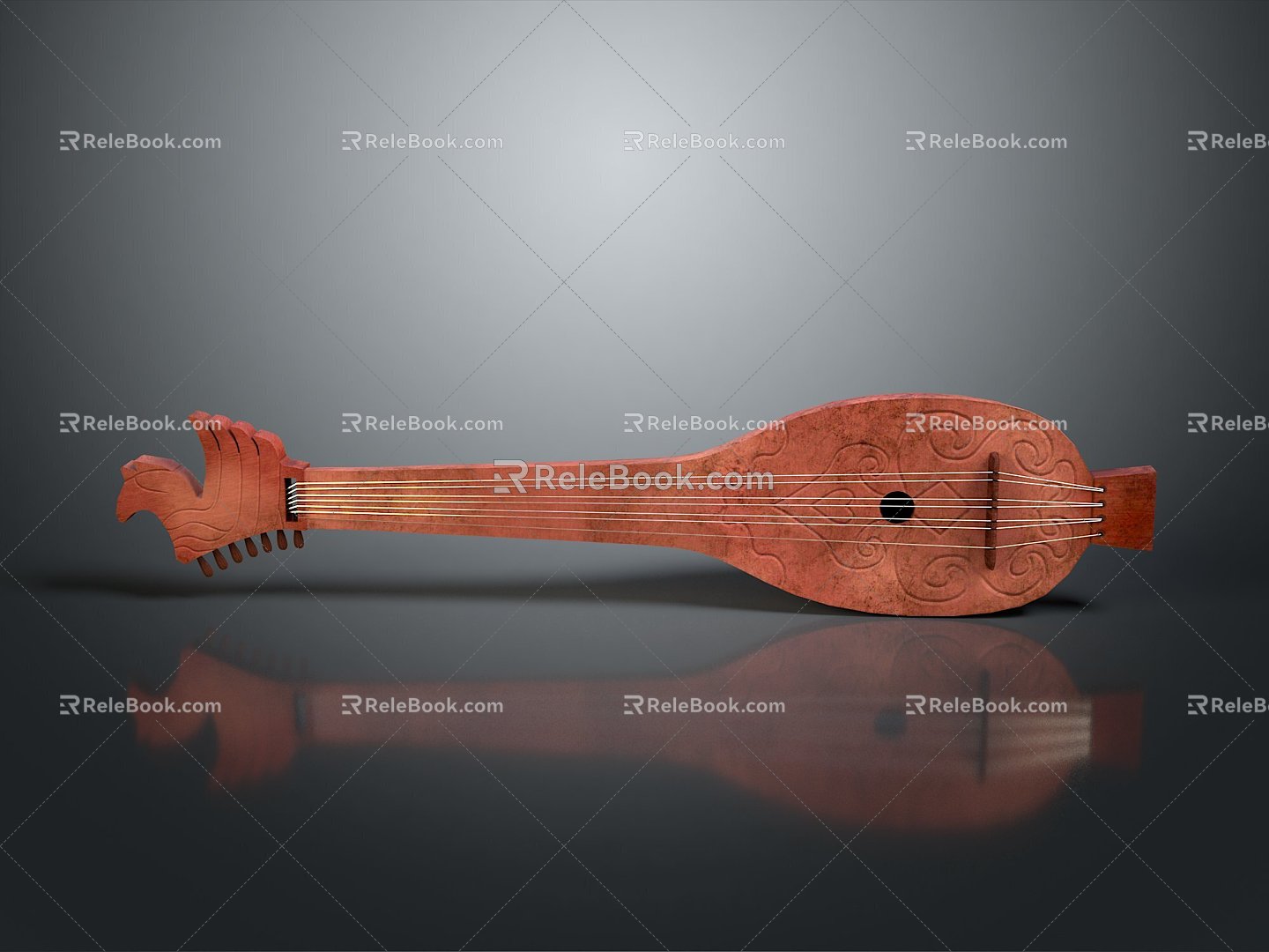 Erhu Drum Pipa Music Equipment Music Equipment Equipment Equipment Equipment Equipment Musical Instruments 3d model