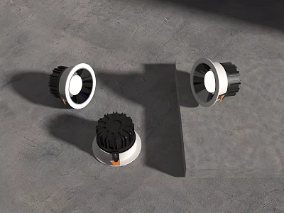 Modern Recessed Downlights and Spotlights With Aluminum Housing For Bright Home Lighting 3d model