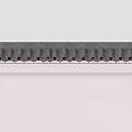Modern White Building Exterior Wall With Gray Decorative Cornice And Minimalist Design Details