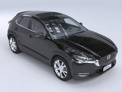 Black Mazda SUV With Modern Sleek Body And Silver Alloy Wheels 3d model