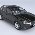 Black Mazda SUV With Modern Sleek Body And Silver Alloy Wheels