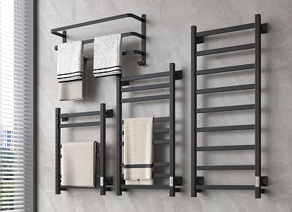 Towel Rack Electric Heating Towel Rack Bathroom Small Pieces 3d model