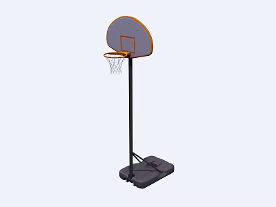 Portable Basketball Stand With Adjustable Backboard Rim Net And Stable Base 3d model