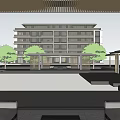 Modern Residential Area With Multistory Buildings Green Lawns And People Enjoying Outdoor Activities