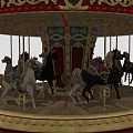 Carousel Playground Trojan 3d model