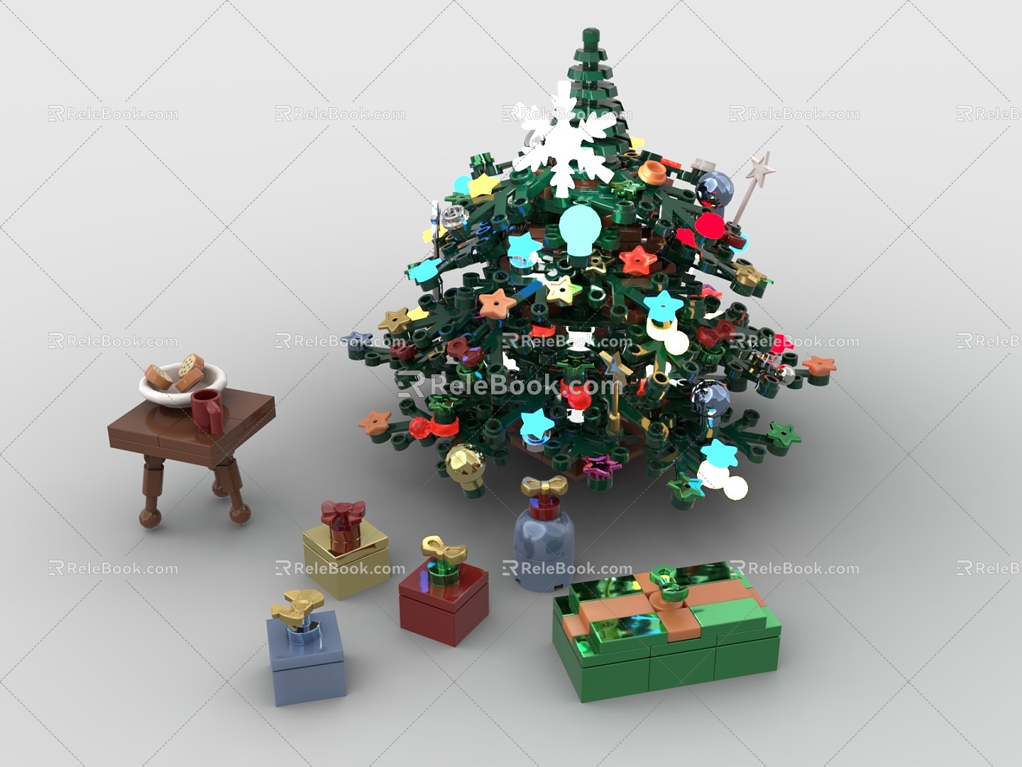 Lego toy Christmas tree gift Christmas holiday 3d model