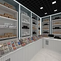 Tobacco and Liquor Store Interior With Shelves Displaying Various Tobacco and Liquor Products