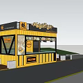 Wooden Mall Shop Outdoor Beverage Signboard With Natural Surroundings And Seating