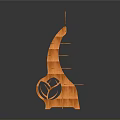 Unique Wooden Shelf With Leaf Design And Multiple Layers For Home Decor