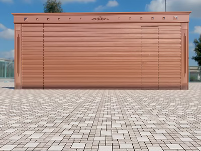 Modern electric door copper electric door 3d model