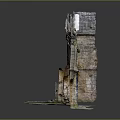 Ancient Roman Ruins Entrance Gate With Arched Design Weathered Stone Walls And Moss Covered Details