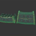 Castle Style Architectural Models With Stone Decorative Patterns And Layered Design