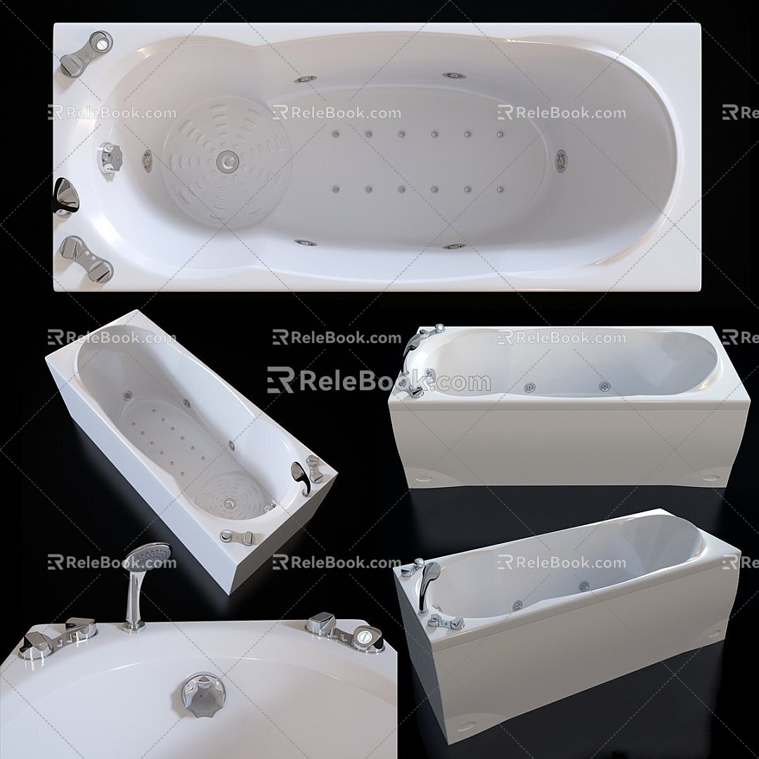 Modern Bathtub Acrylic Hydromassage Bath Doctor Jet dr Jet 3d model