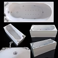 Modern White Bathtubs with Whirlpool Jets and Various Freestanding Designs for Bathroom Interior