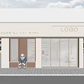 Modern Minimalist Storefront Design With Glass Doors Display Windows Metal Accents And Elegant Logo Placement