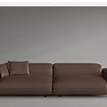 Leather double sofa Modern double sofa 3d model