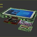 Rugged Industrial Electronic Tablet With Display Screen And Detachable Components