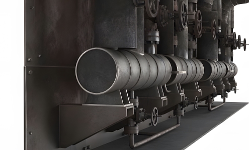 Industrial Piping 3d model