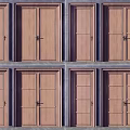 Wooden Hinged Doors Single and Double Panel Design for Home Interior 3d model