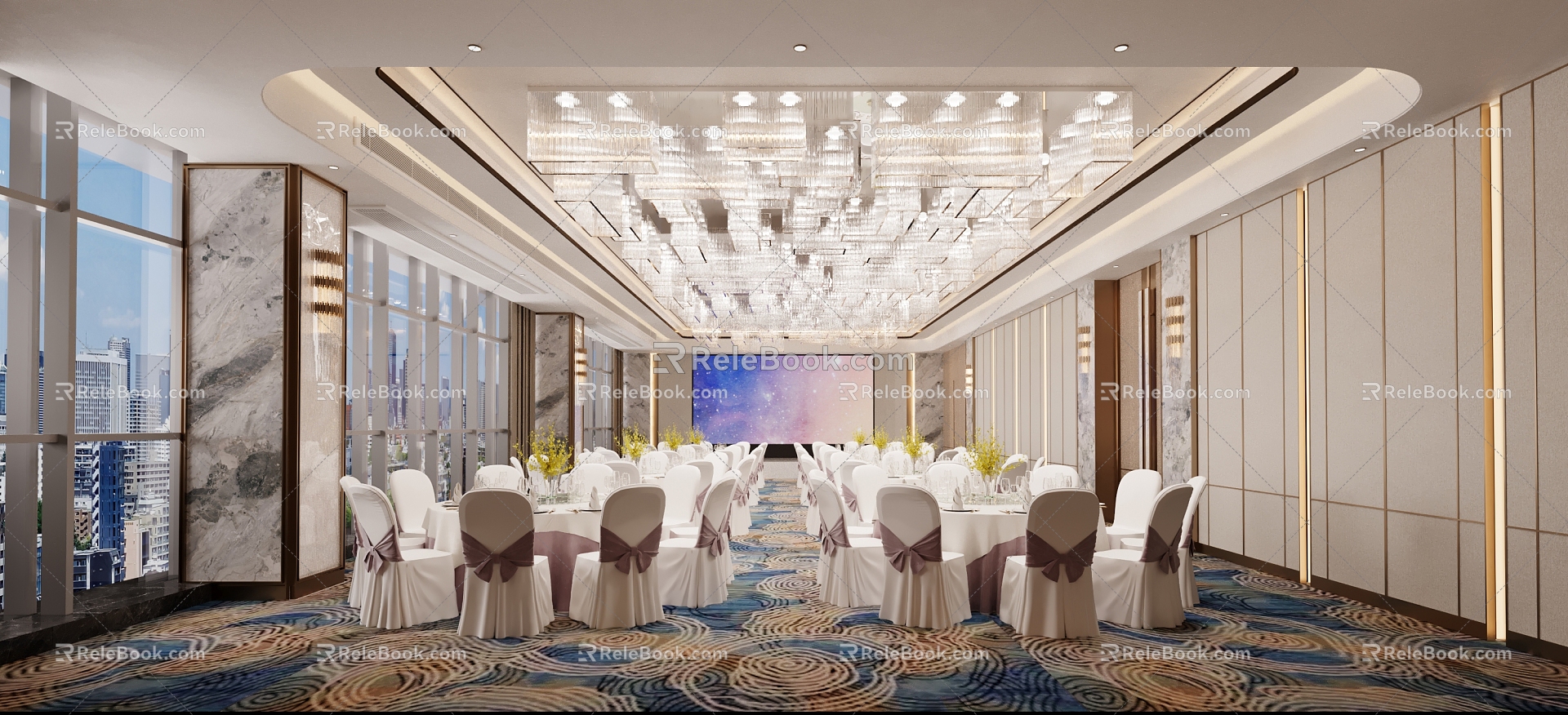 Modern Ballroom Small Ballroom 3d model