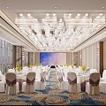 Modern Ballroom Small Ballroom 3d model