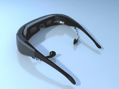 Smart Glasses With Sleek Black Design AR Technology And Built in Headphones 3d model