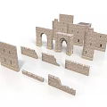 Ancient Architectural Ruins With Stone Walls Arches And Fragmented Structures