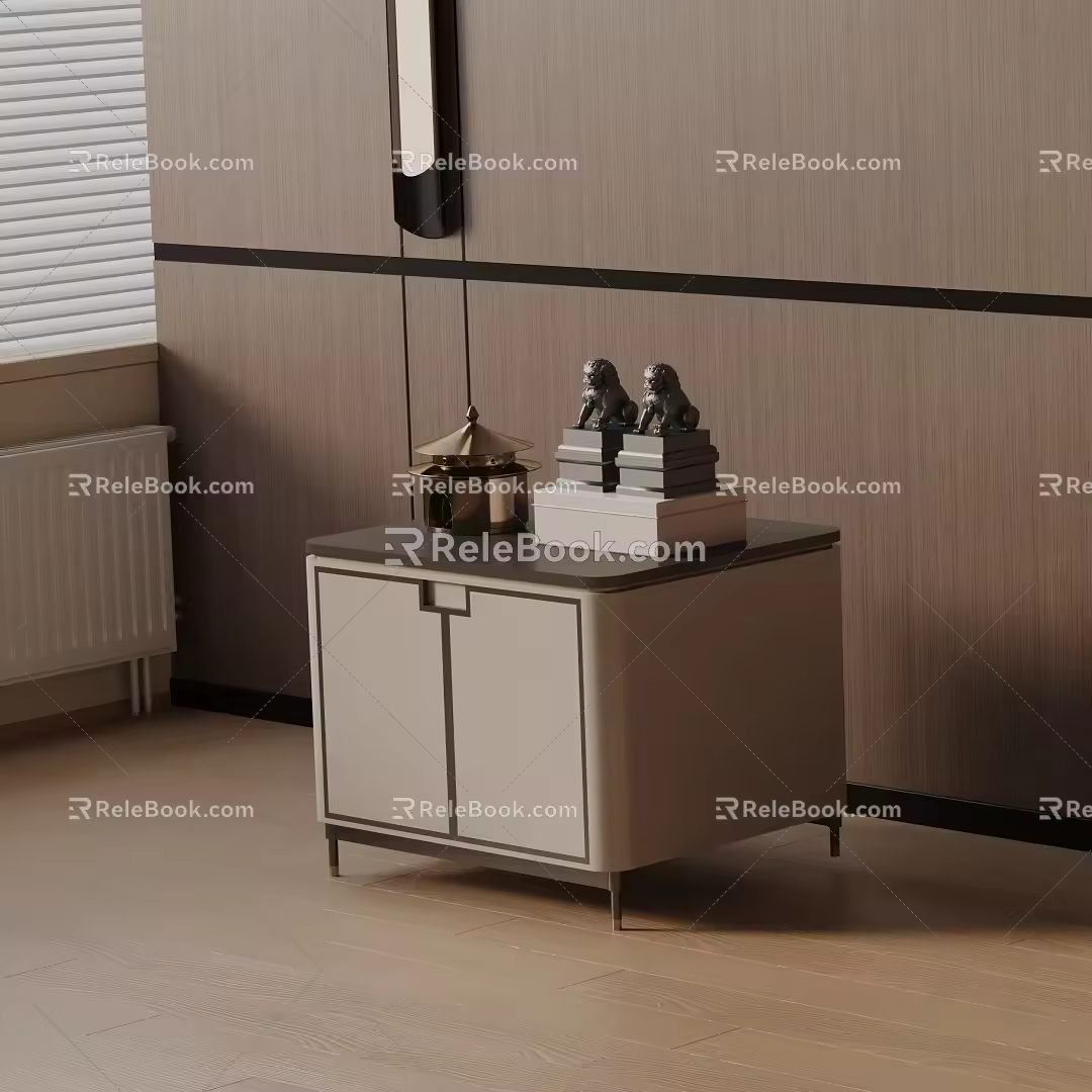 Modern bedside table 3d model