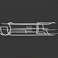 Transparent Lines Forming Circular 3D Structure With Small Square On Dark Background