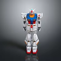 Gundam Robot Game And Movie Character With White Blue Red Armor And Mechanical Design
