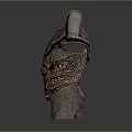 Ancient Armor With Intricate Carvings And Red Accents Historical Design