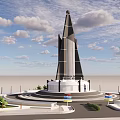 Modern Tower Lighthouse Point View Tower 3d model