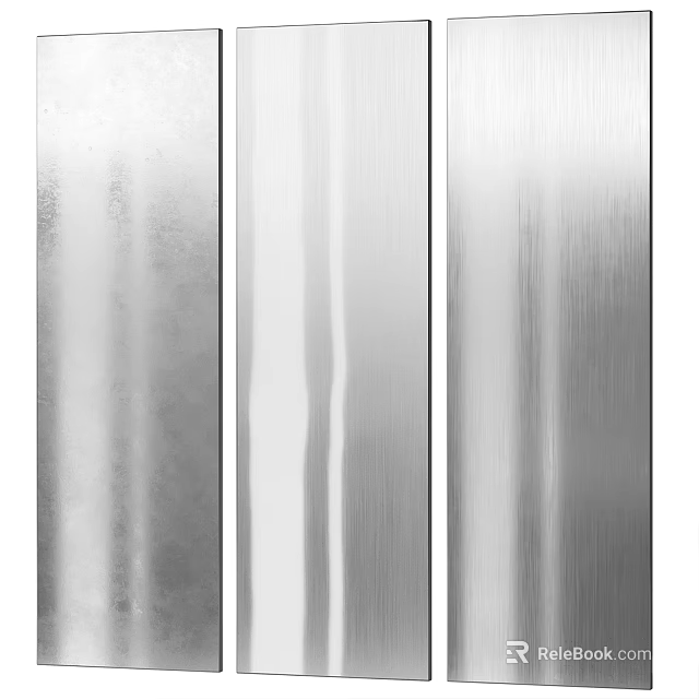 Elegant Luxury Modern Kitchen Background Wall With Marble Panels And Metal Accents 3d model 