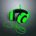 Green Wired Headphones With Microphone Soft Earpads Ergonomic Design High Quality Audio