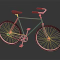 Green Bicycle With Red Seat Silver Handlebars And Black Wheels Classic Design