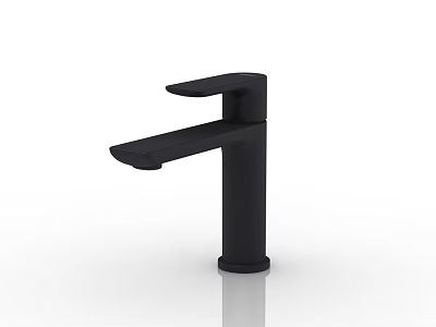 Black Modern Faucet with Sleek Single Handle and Minimalist Design for Stylish Bathrooms 3d model