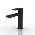 Black Modern Faucet with Sleek Single Handle and Minimalist Design for Stylish Bathrooms