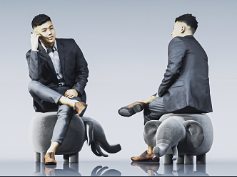 The Modern Man Sitting 3d model