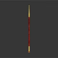 Shiny Golden And Red Ornament Decoration Set With Long Rod And Decorative Head