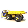 Yellow Mining Dump Truck With Large Tires Cab And Heavy Duty Dump Body