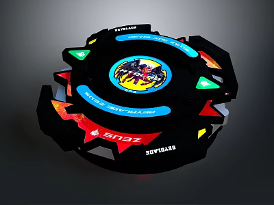 Commercial Rotating Display Equipment With Colorful Indicator Lights And Speed Control Features 3d model