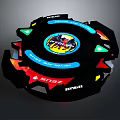 Commercial Rotating Display Equipment With Colorful Indicator Lights And Speed Control Features