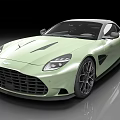 Light Green Sleek Sports Car With Modern Exterior Design And Black Rims
